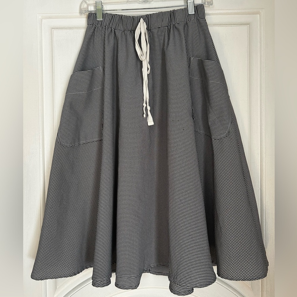 Gingham Pocket Midi Skirt